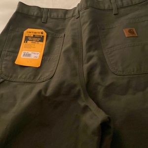 New Carhartt Loose Original Fit Washed Duck Work Dungaree Navy Blue 36x36